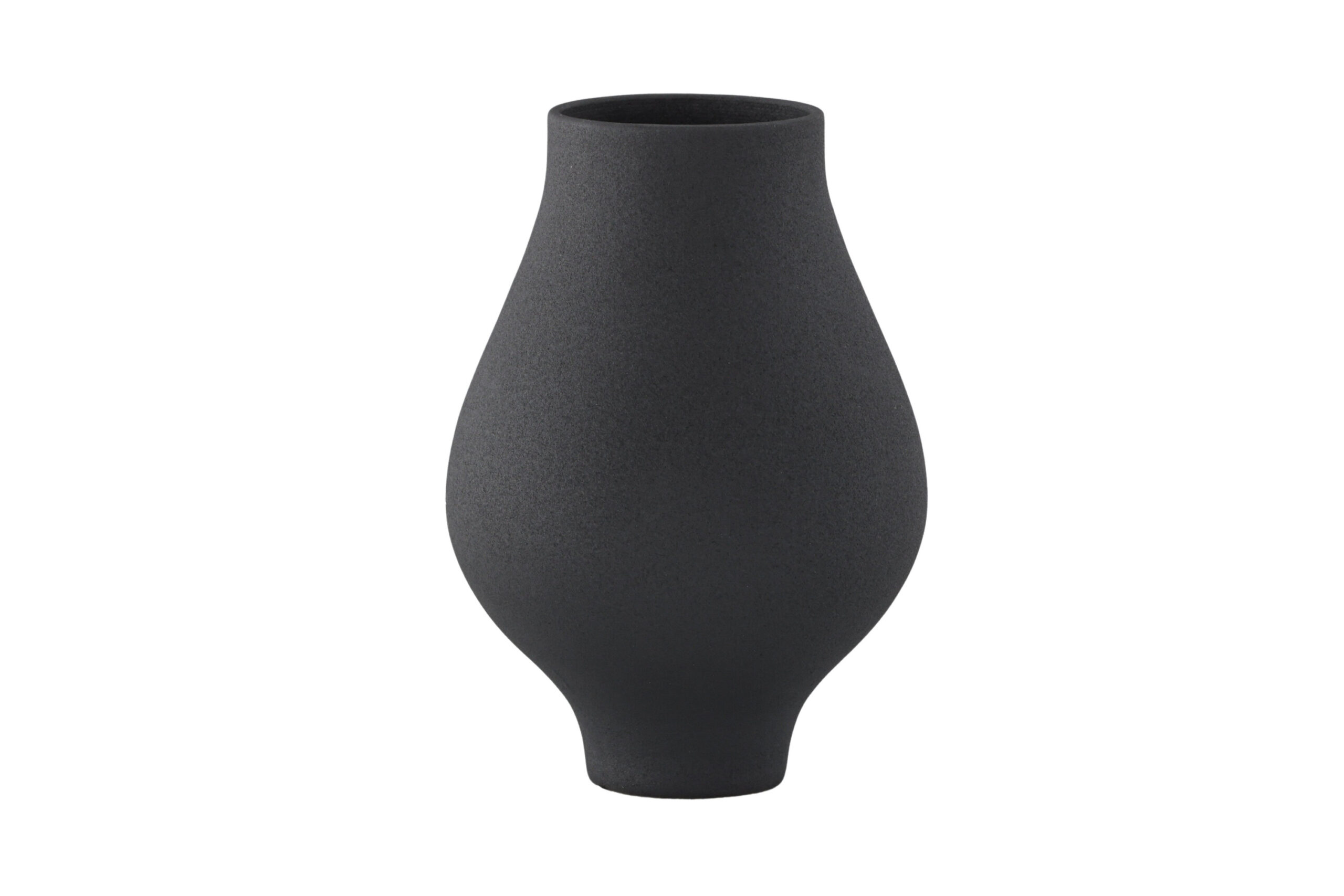 Venture Design Rellis Vase Rund Sort Keramik D10xh24xb14