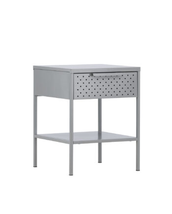 Venture Design Sacramento Sengebord       Hylde Og   Skuffe Lysegrå Stål  40x40