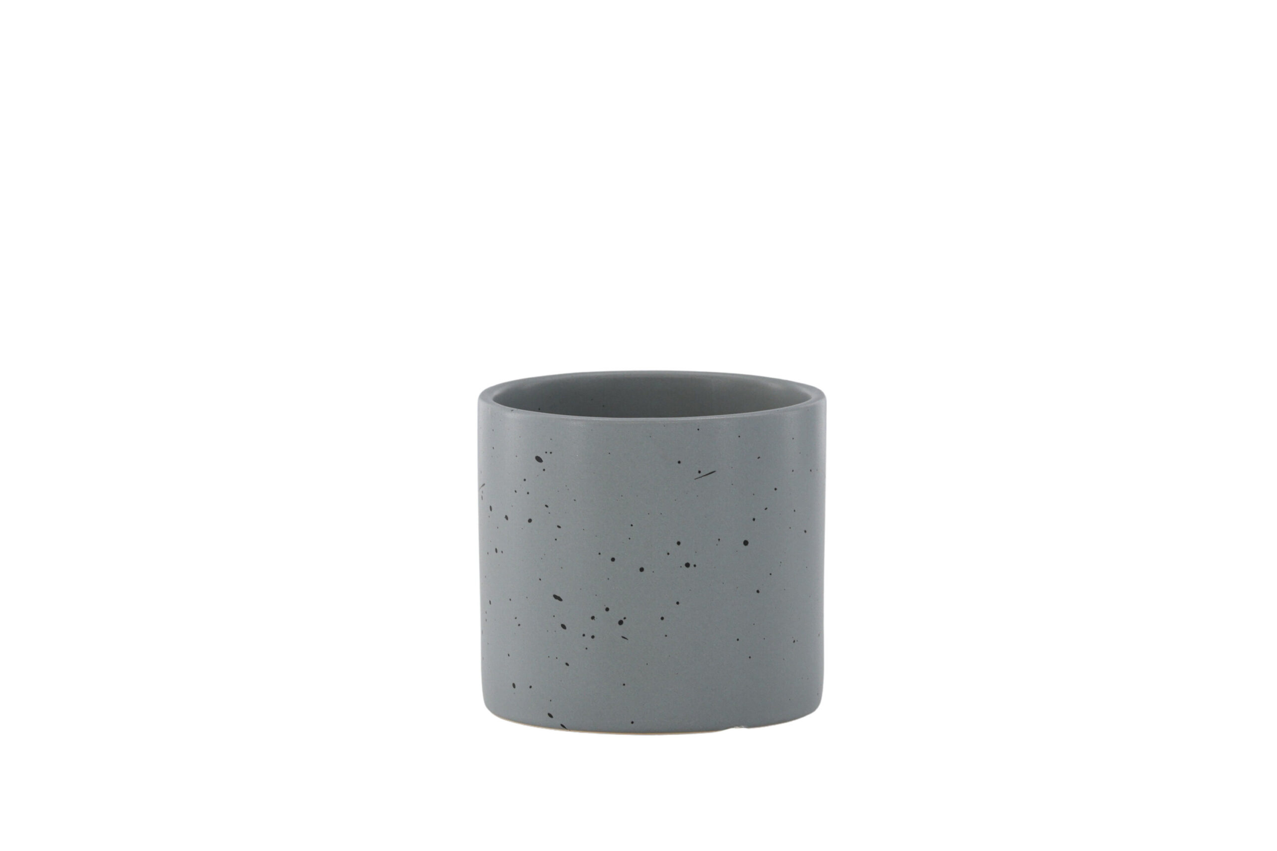 Venture Design Sane Potte Rund Mørkegrå Sorte Prikker Stentøj 11x11x10
