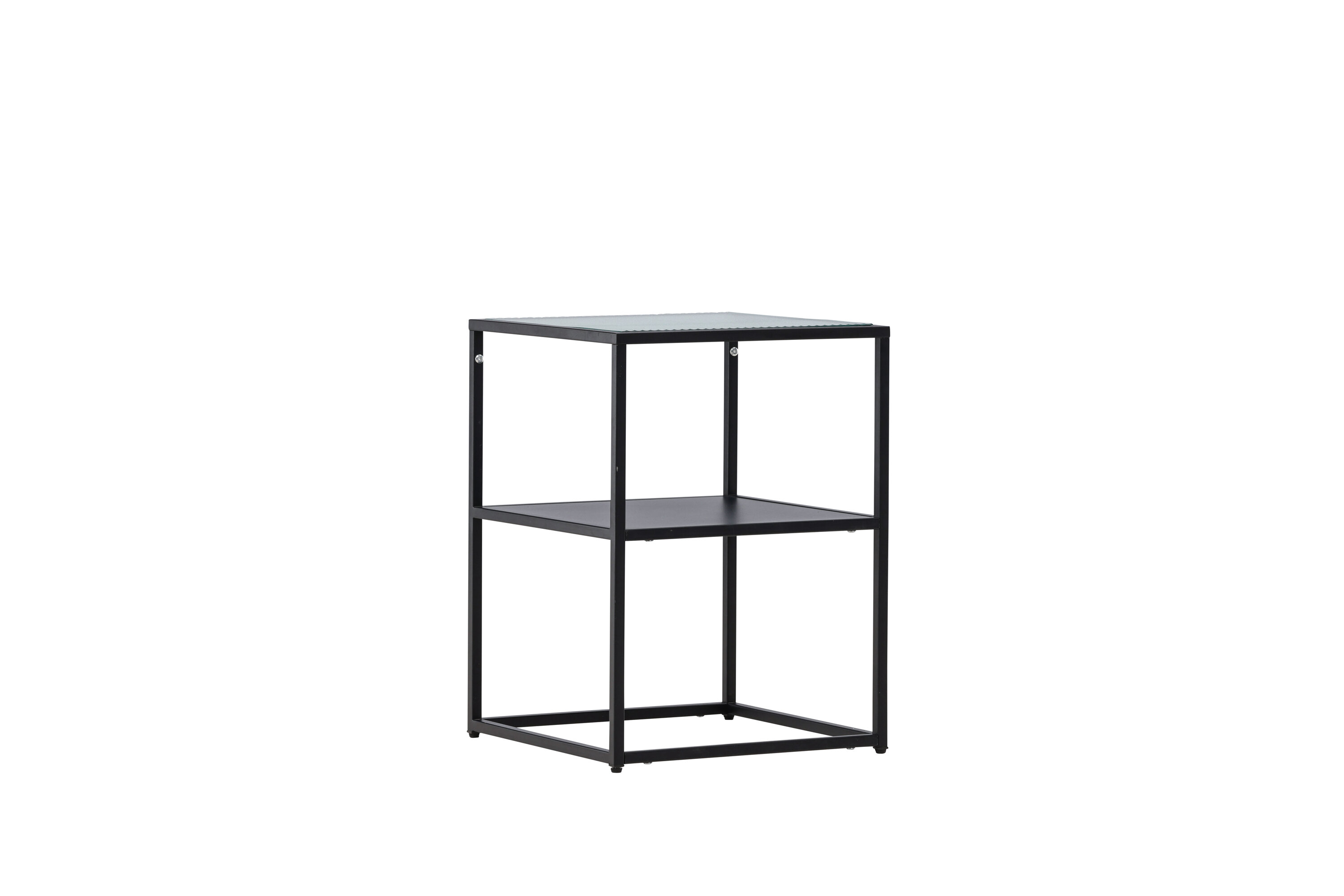Venture Design Sao Paulo Sidebord       Hylde Glas Og Sort Stål  40x40