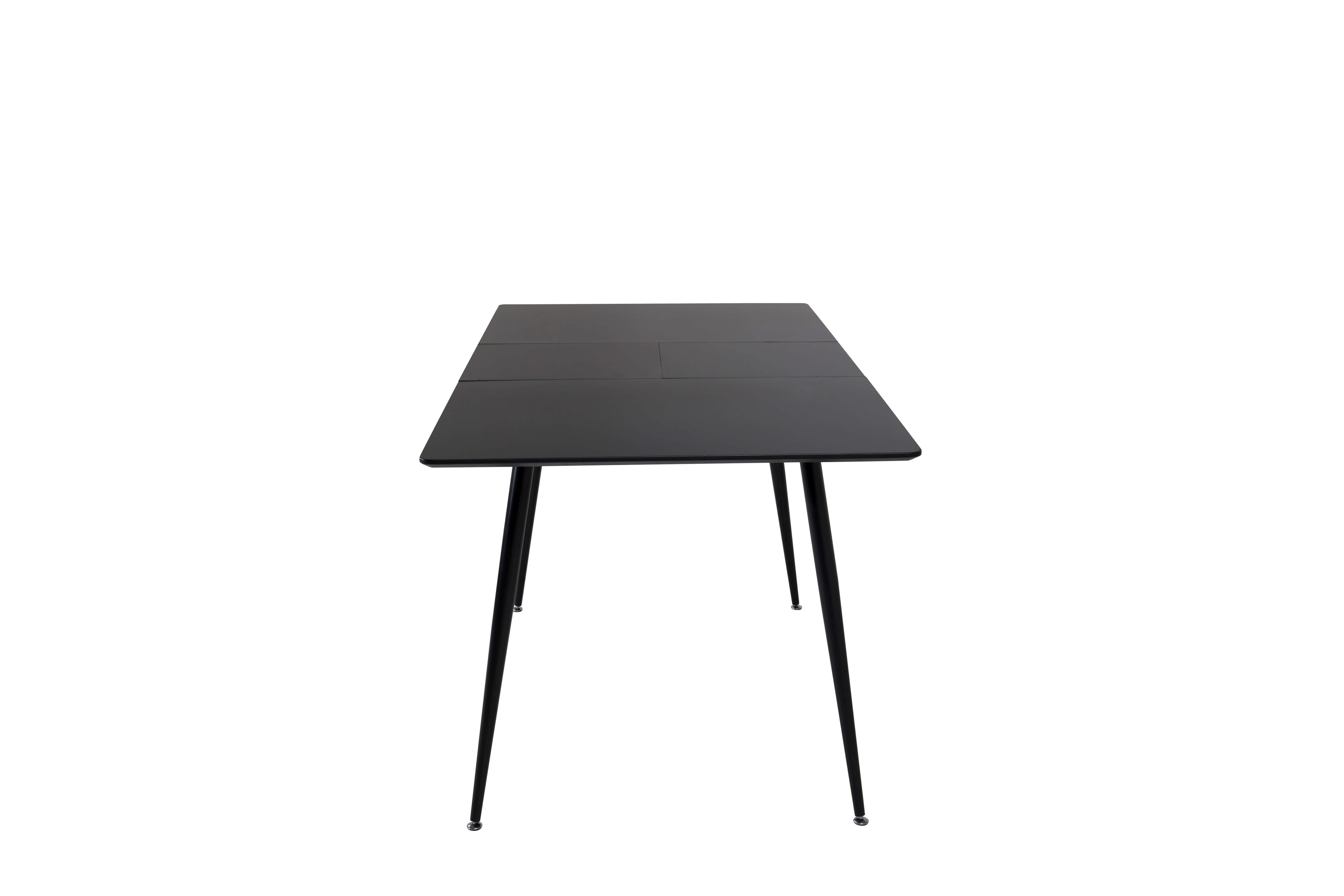 Venture Design Silar Spisebord     Butterflybordplade Sort Melamin Og Sort Metal  120x80