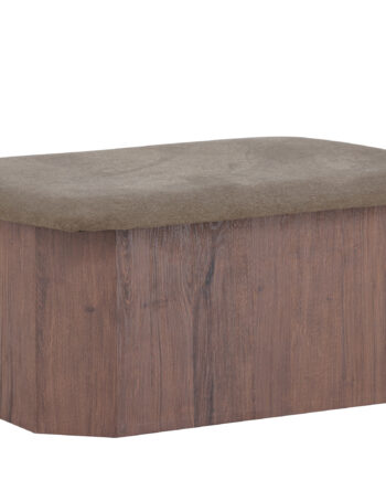 Venture Design Todd Puf  Rektangulær Mokka Polyester Og Brun Mdf  88x59