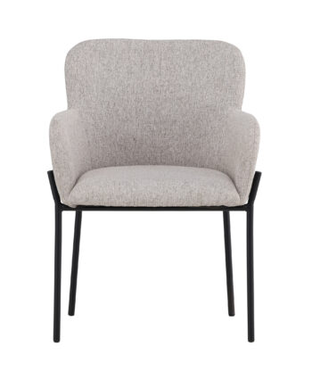 Venture Design Vätö Spisebordsstol     Armlæn Beige Stof Og Sort Stål