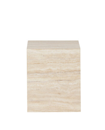 Venture Design York Sidebord  Rektangulær Beige Mdf Med Travertin Look  35x25