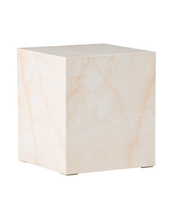 Venture Design York Sofabord  Høj  Kvadratisk Lysegul Marmorlook Mdf  40x40
