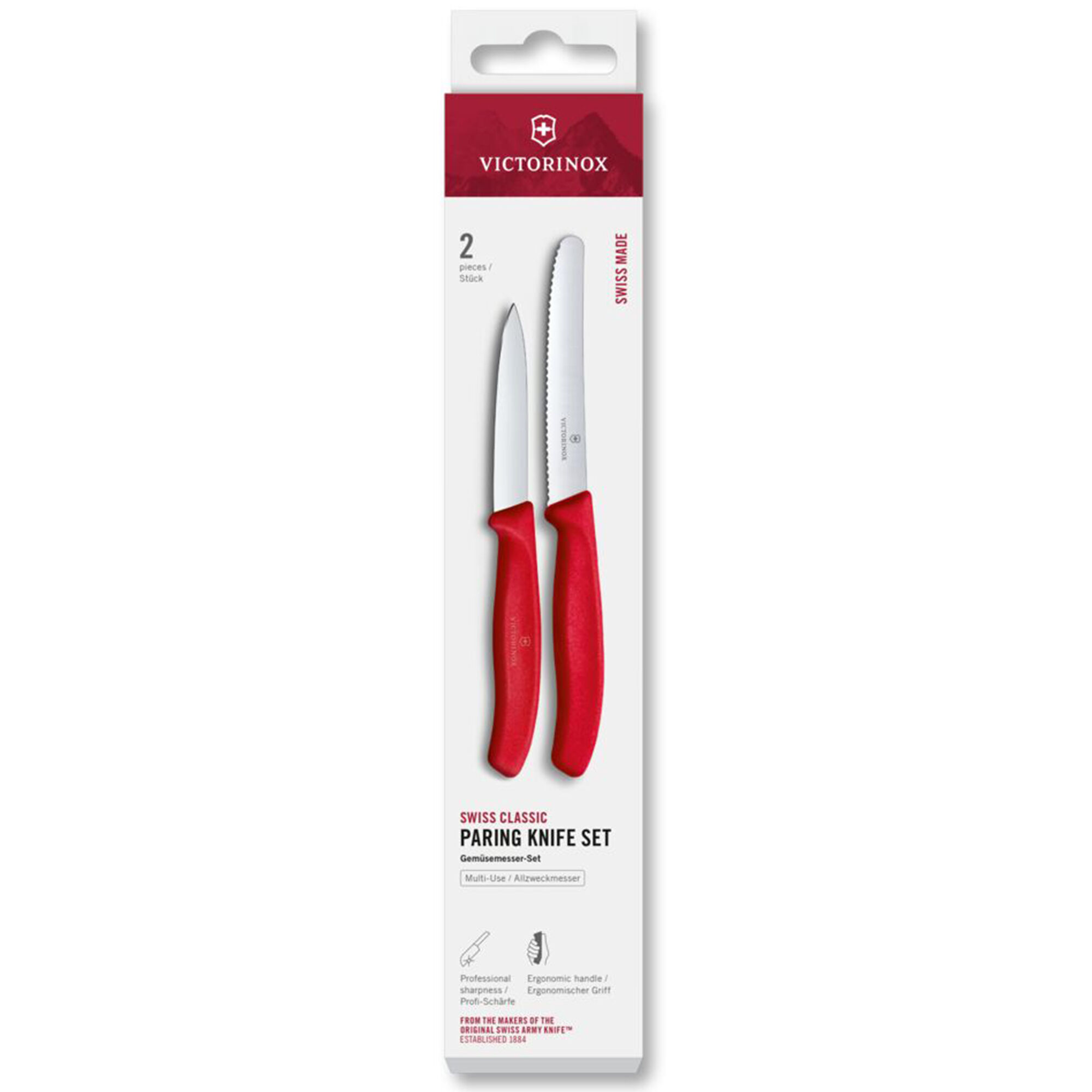 Victorinox Swiss Classic Urtekniv Og Tomatkniv  Rød