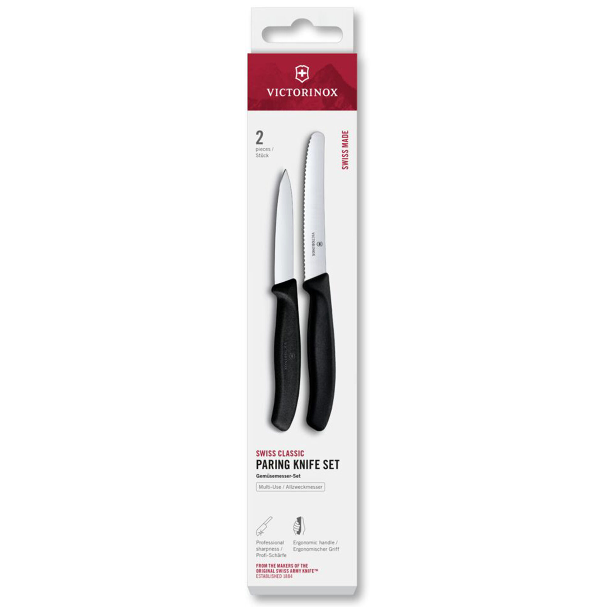 Victorinox Swiss Classic Urtekniv Og Tomatkniv  Sort
