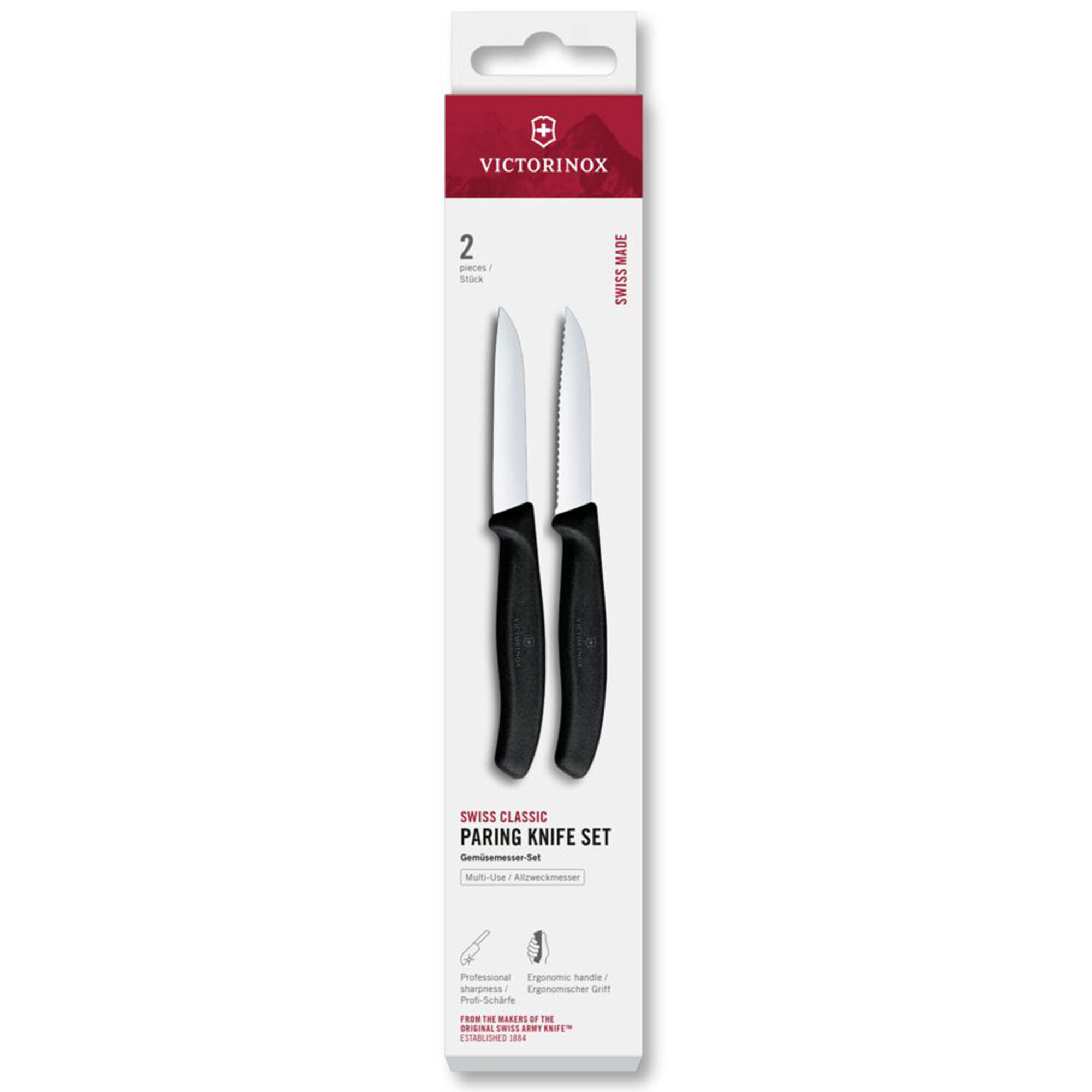 Victorinox Swiss Classic Urtekniv- Og Tomatknivsæt   Cm   Dele  Sort