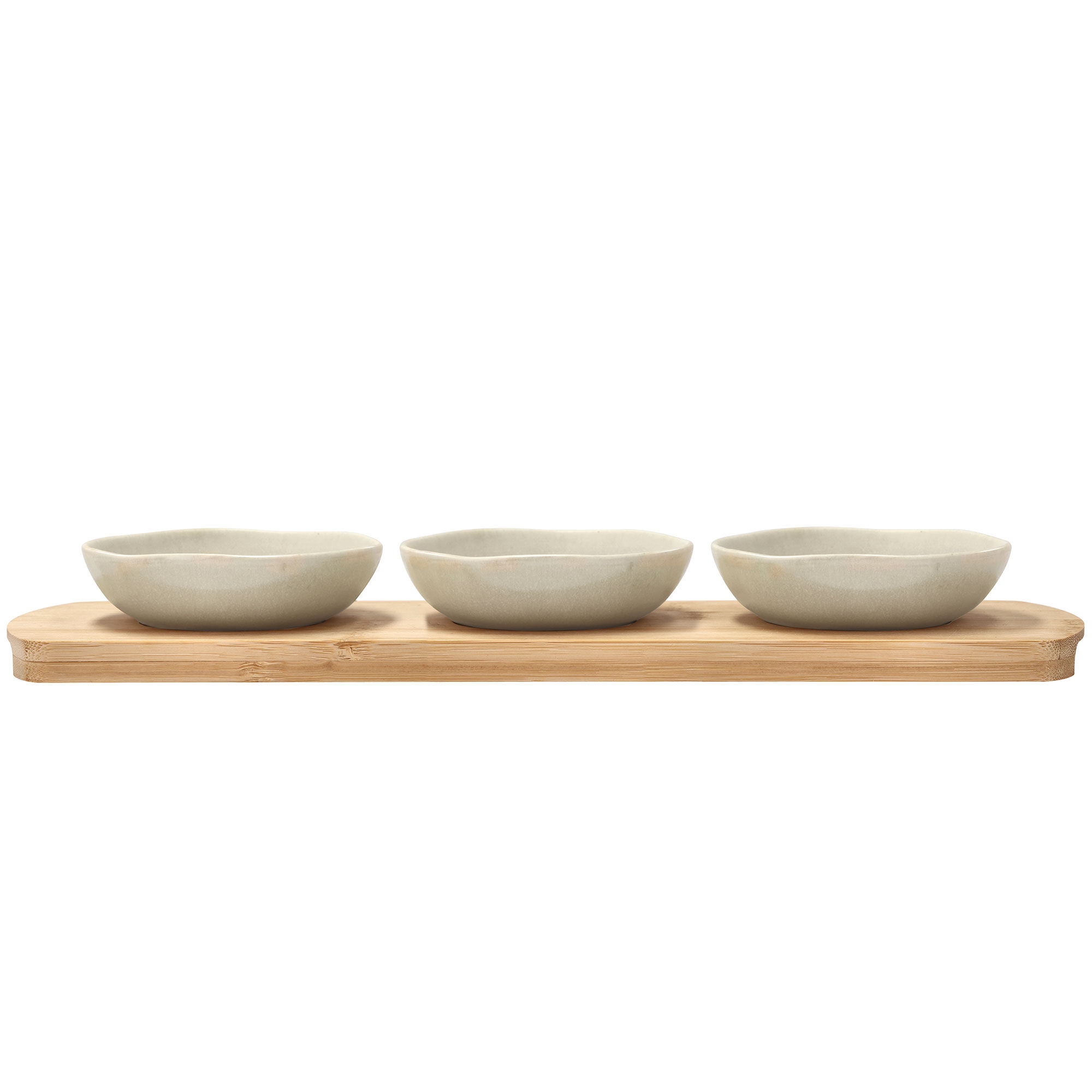 Villa Collection Shoku Bambusbakke Med   Skåle 32x10 Cm  Soft Beige