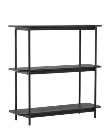Vind Collection Heim Konsolbord       Hylder Sort Mdf Og Stål  120x40