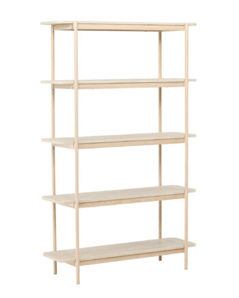 Vind Collection Heim Reol  190 Cm       Hylder Hvidvasket Mdf Og Stål