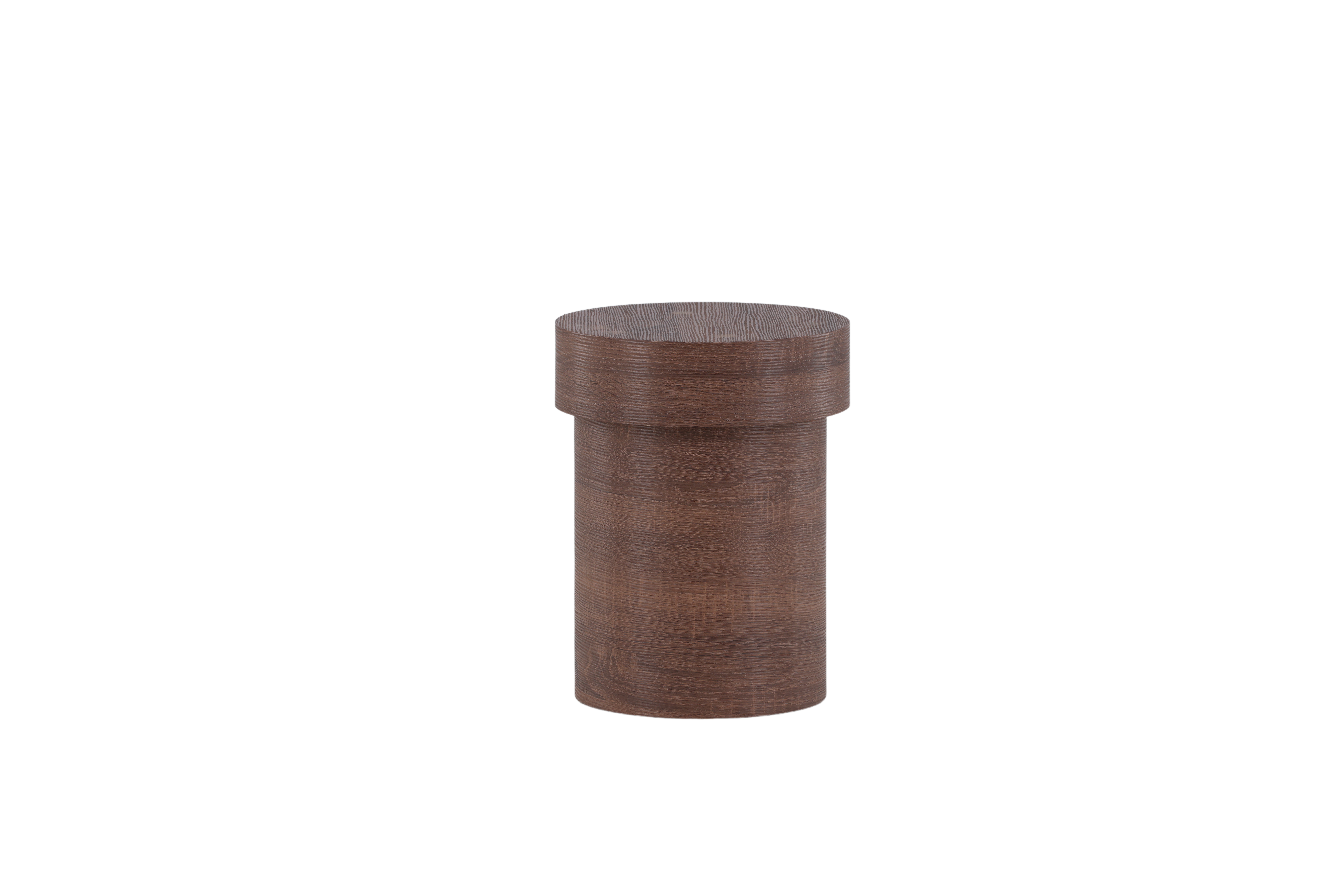 Vind Collection Malung Sidebord  Rund Mørkebrun Papir Laminat  ø35