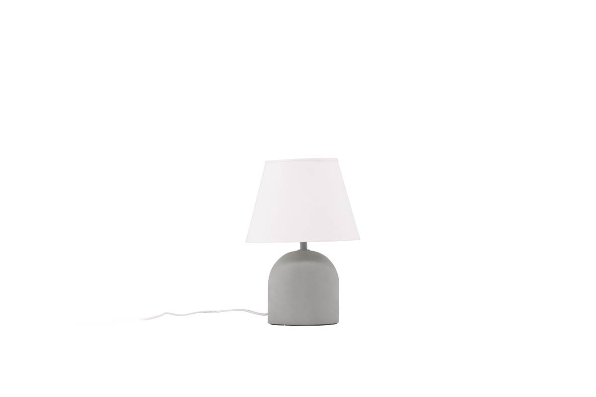 Vind Collection Styrsö Bordlampe Hvid Hør Og Grå Beton