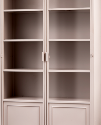 Vitrineskab Woood Ronja   Pink Pulverlakeret Jern Displayskab 189   110   43 Cm