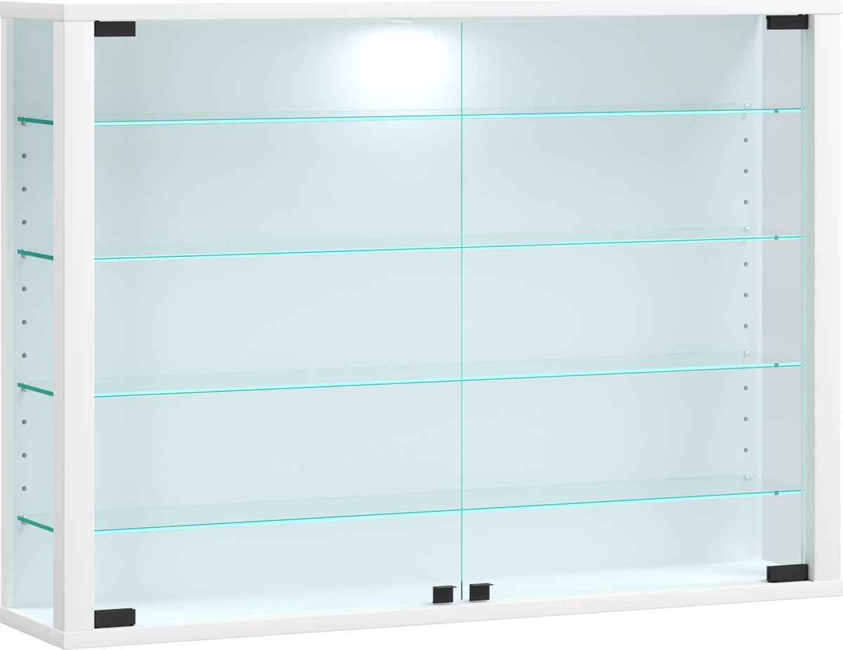 Vitrineskab  60   83   18 Cm  Hvid