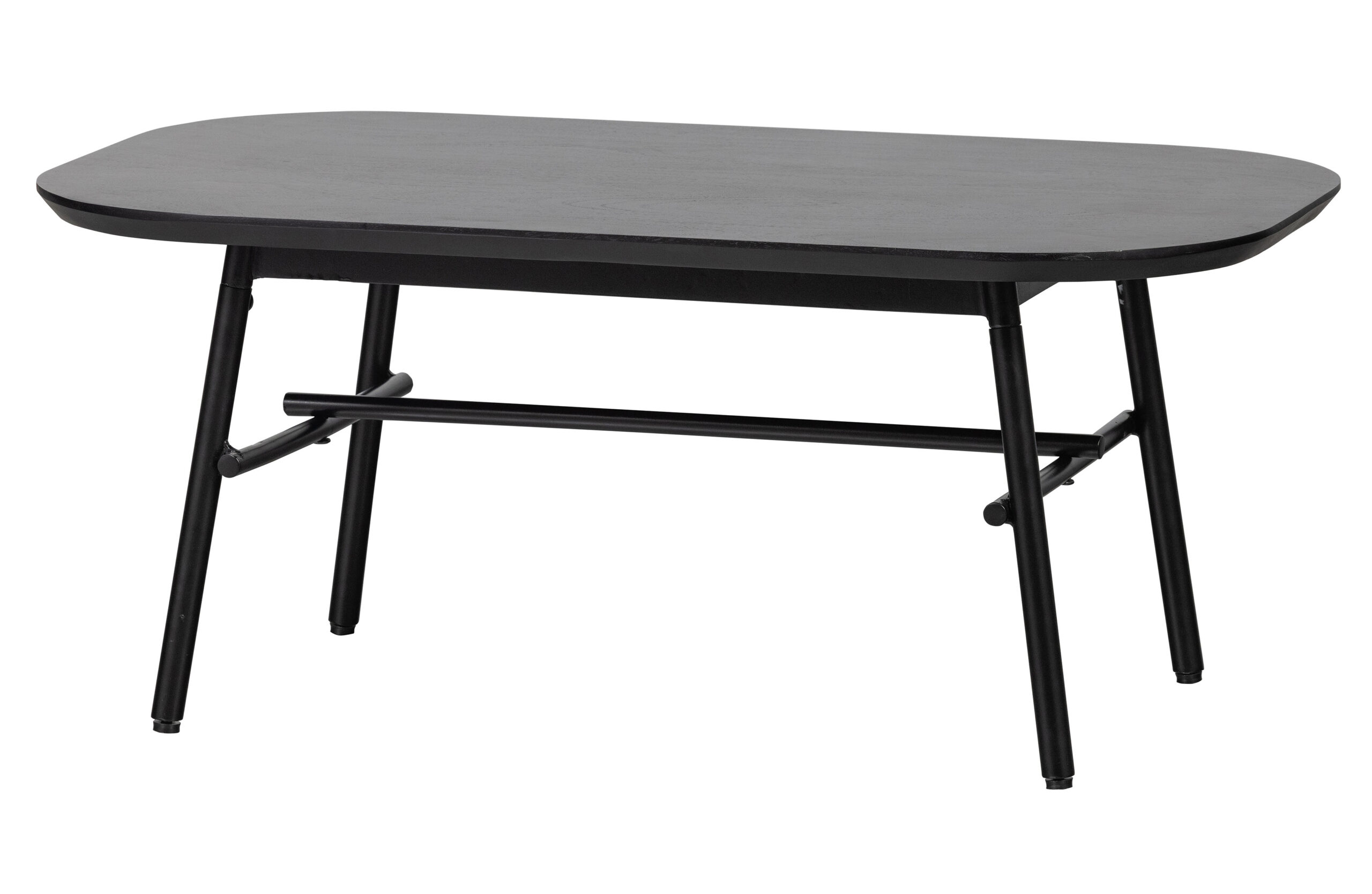 Vtwonen Elegance Sofabord Rektangulær Sort Mangotræ Og Metal 100x60