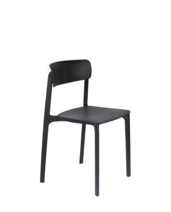 White Label Living Clive Spisebordsstol Sort Polypropylen