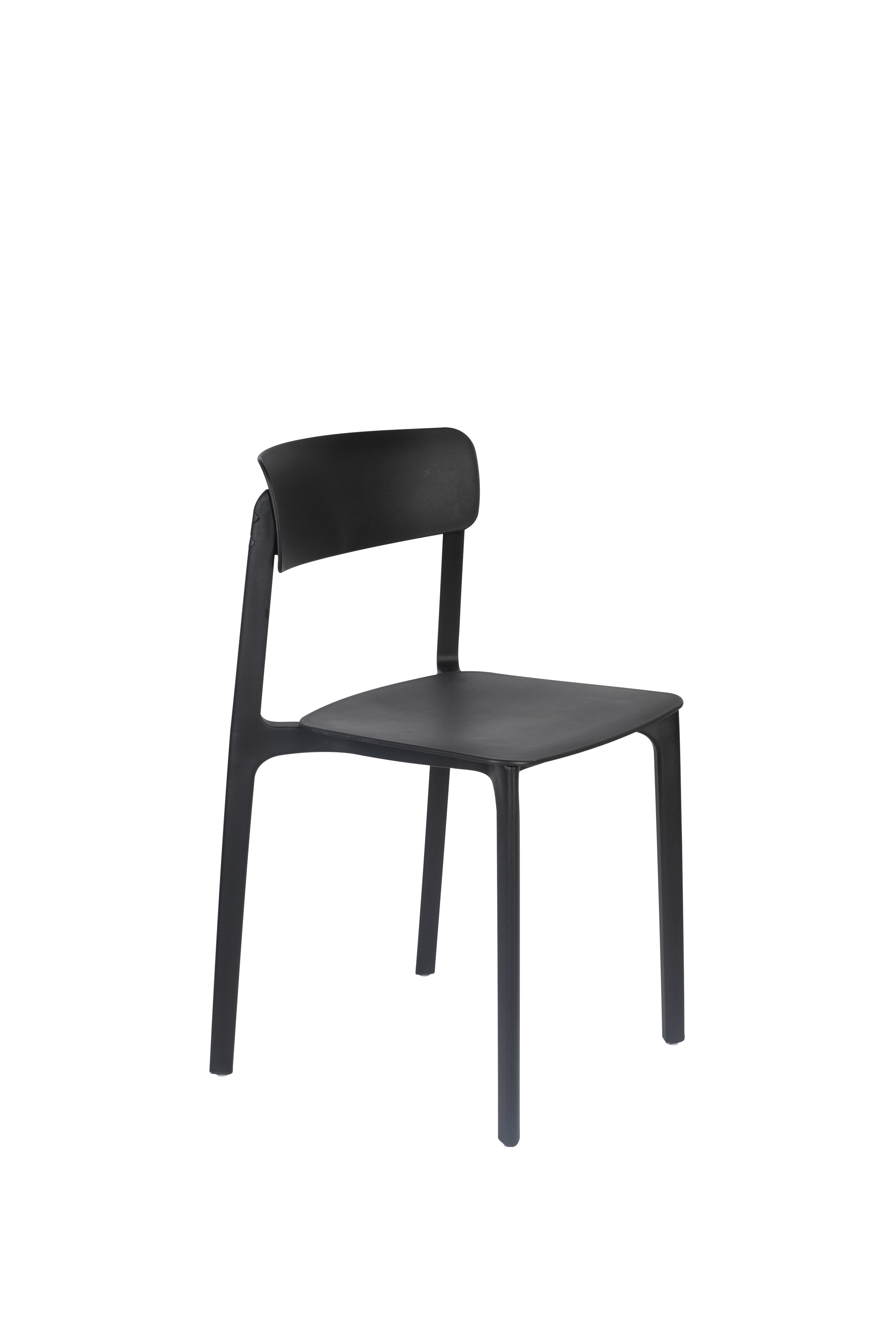 White Label Living Clive Spisebordsstol Sort Polypropylen