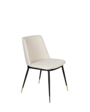 White Label Living Lionel Spisebordsstol Beige Polyester Nylon Og Stål