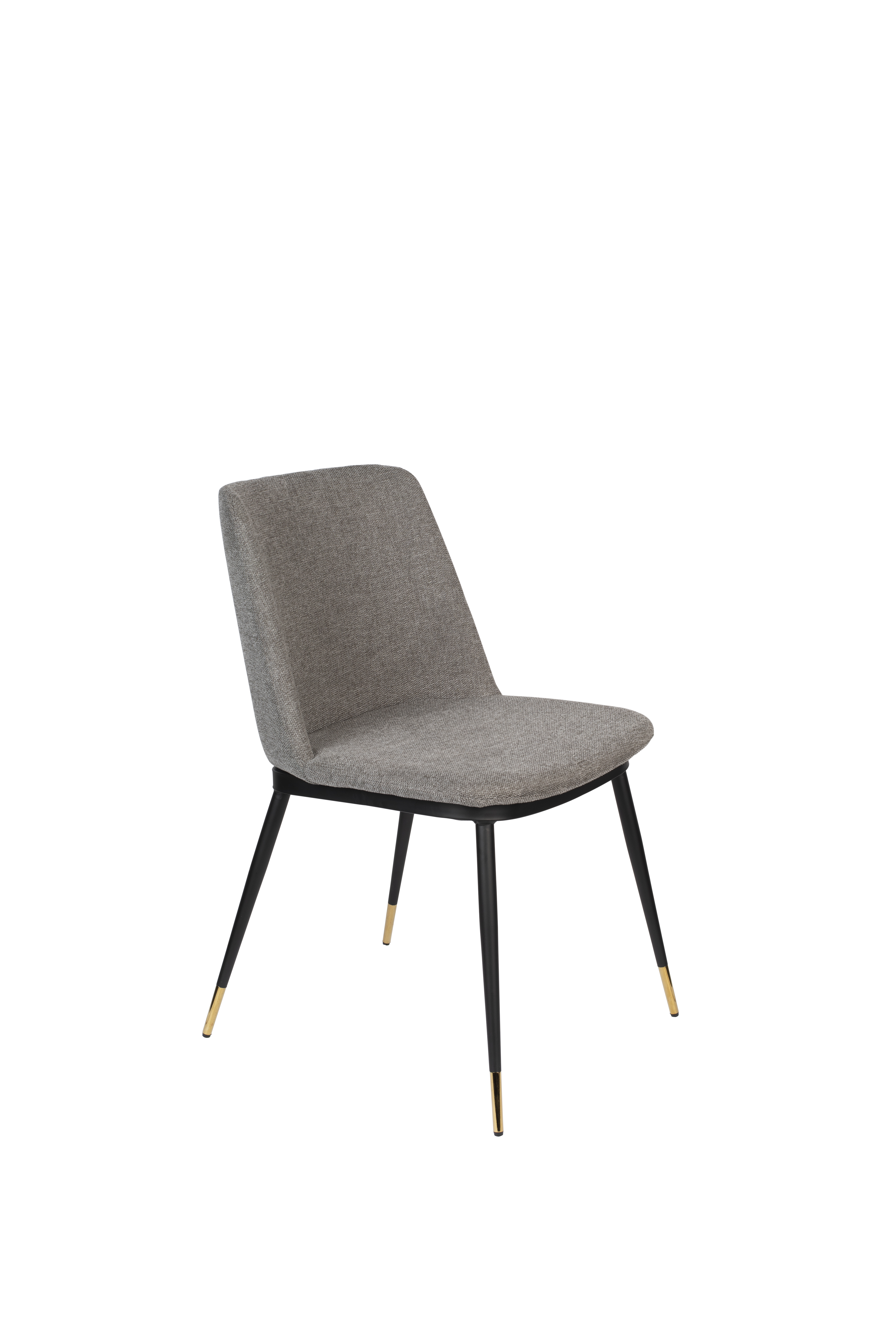 White Label Living Lionel Spisebordsstol Lysegrå Polyester Nylon Og Stål