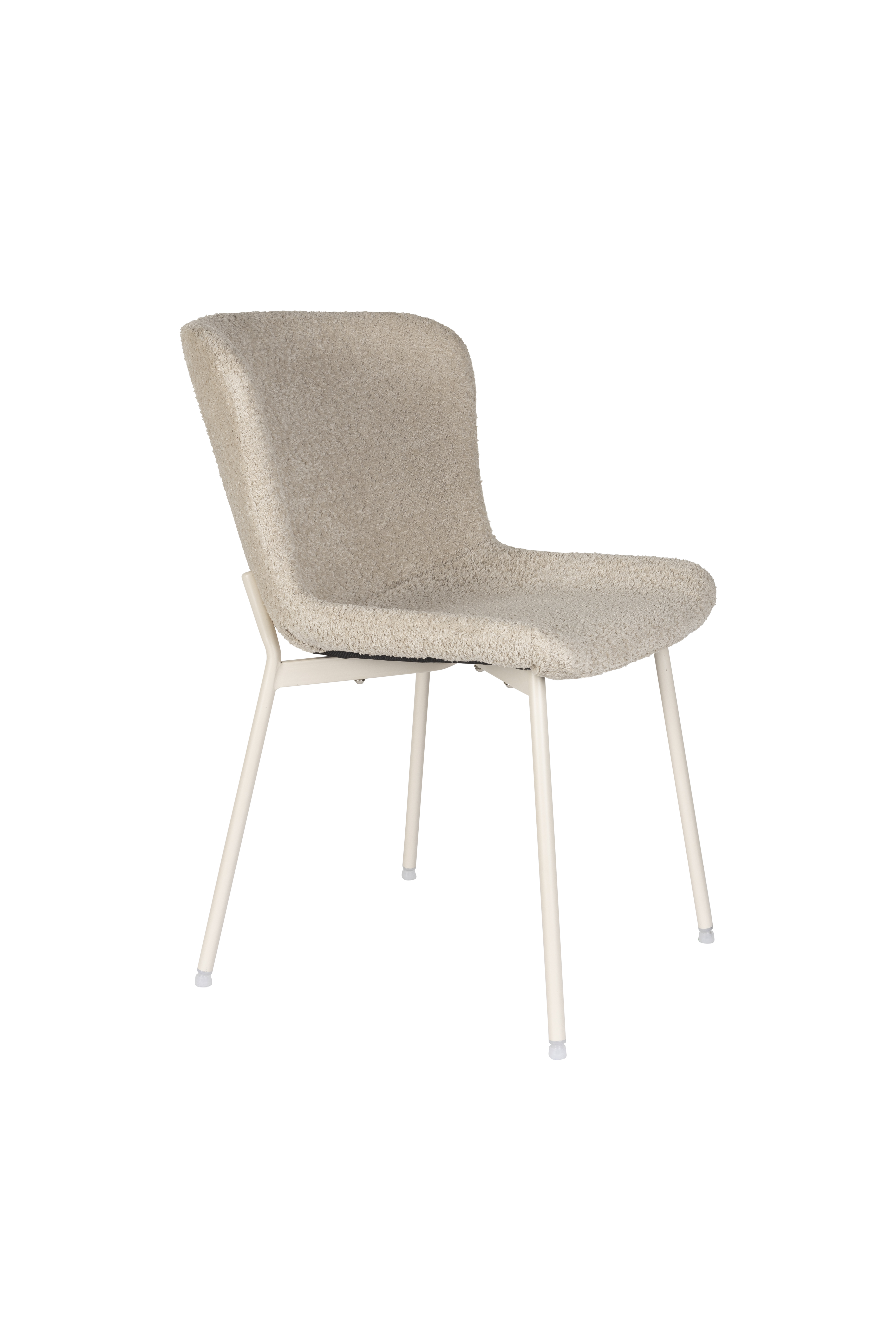 White Label Living Marion Spisebordsstol Offwhite Bouclé Og Jern