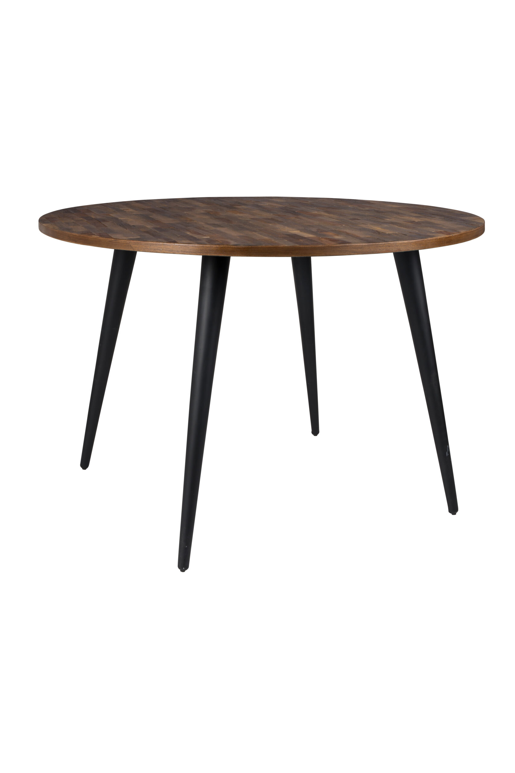White Label Living Mo Spisebord Rund Natur Teaktræ Og Metal ø110