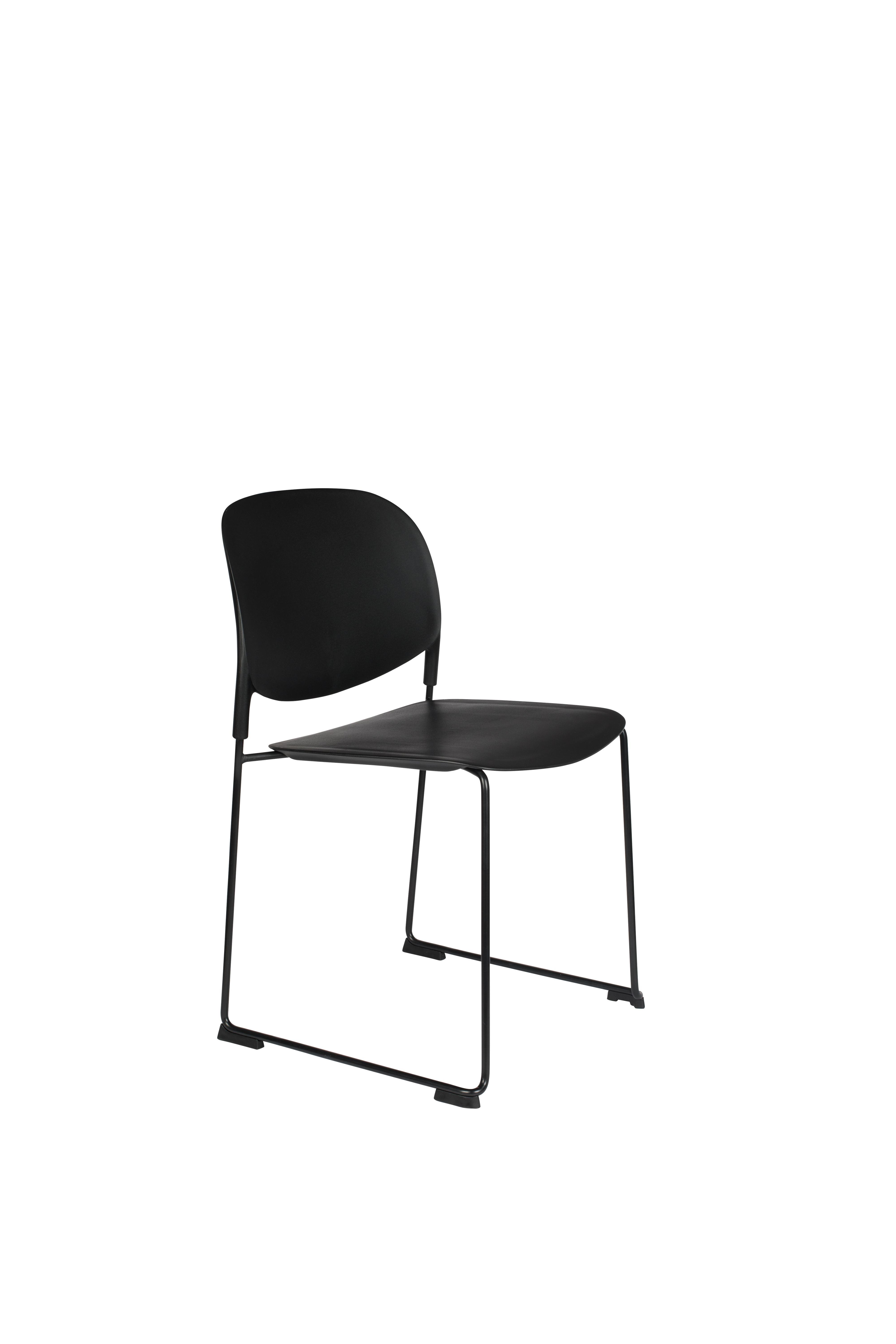 White Label Living Stacks Spisebordsstol  Stabelbar Sort Polypropylen Og Stål