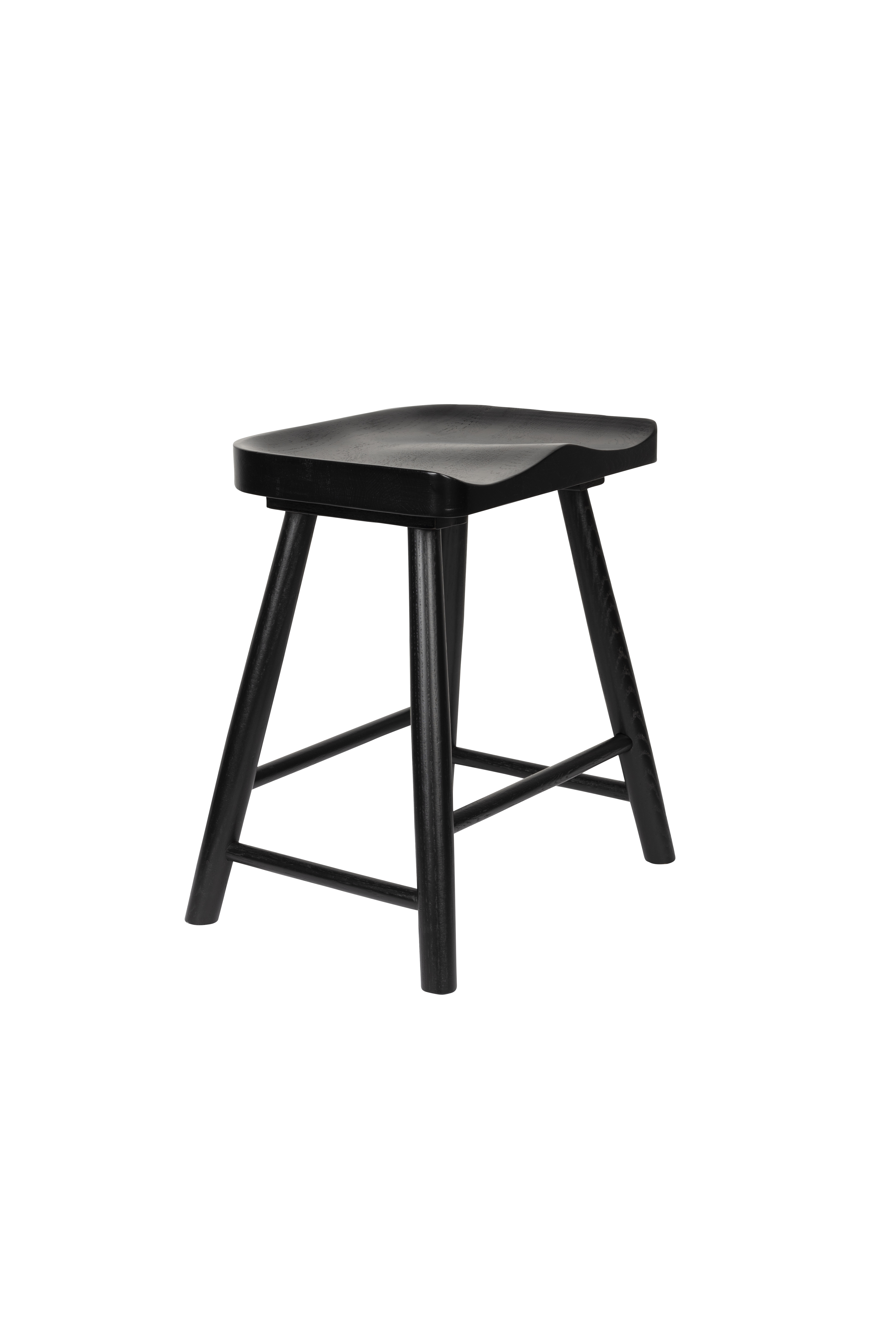 White Label Living Vander Skammel Sort Egetræ  43x33