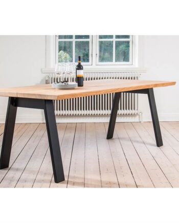 Wood Zone Wz 02 Plankebord Europæisk Eg 200x95 Cm   -stel  Naturkant  : Erling Christensen Møbler