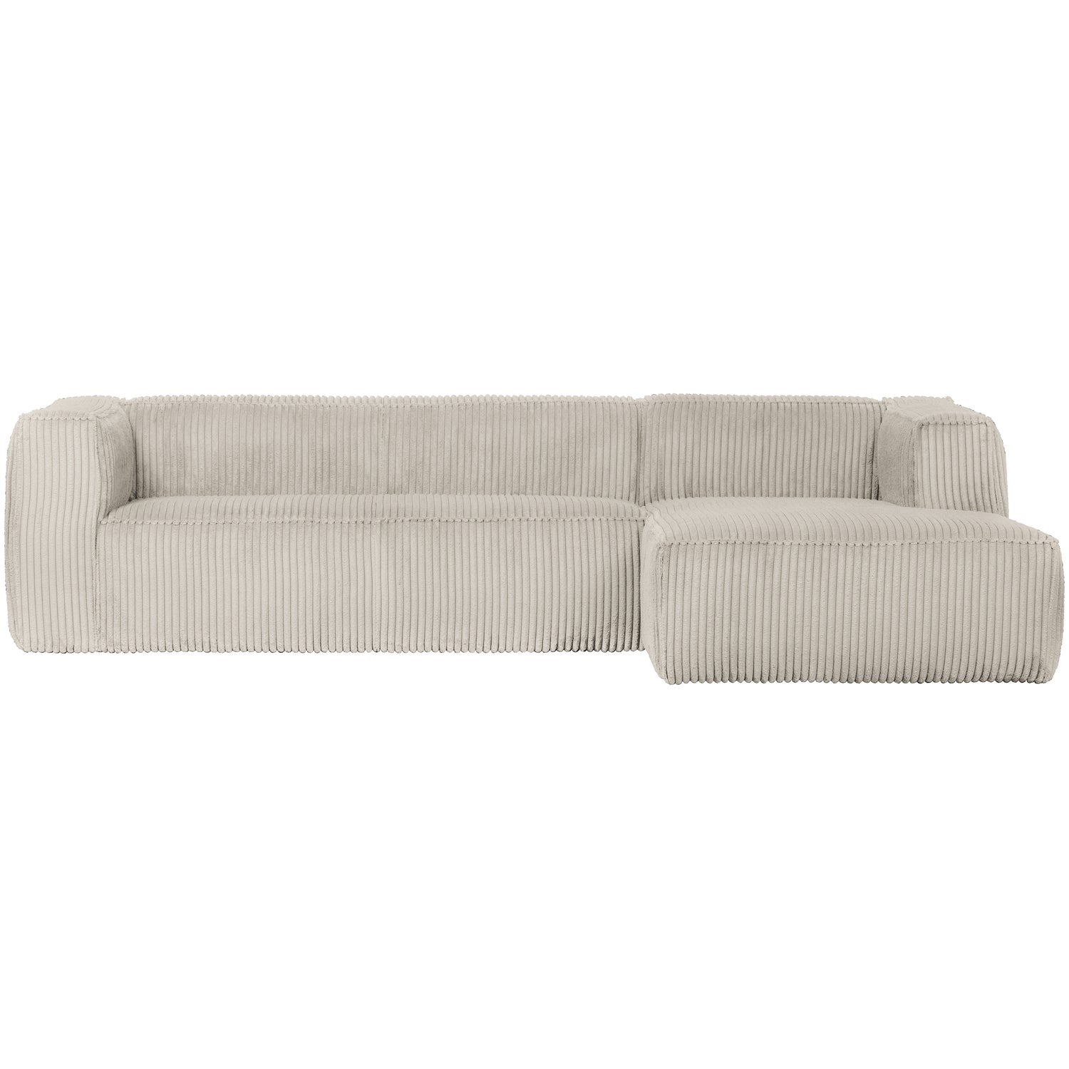 Woood Bean Hjørnesofa Højre Natur Fløjl Stof