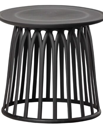 Woood Boy Sidebord Til Inde Og Ude  Rund Sort Plast  ø50