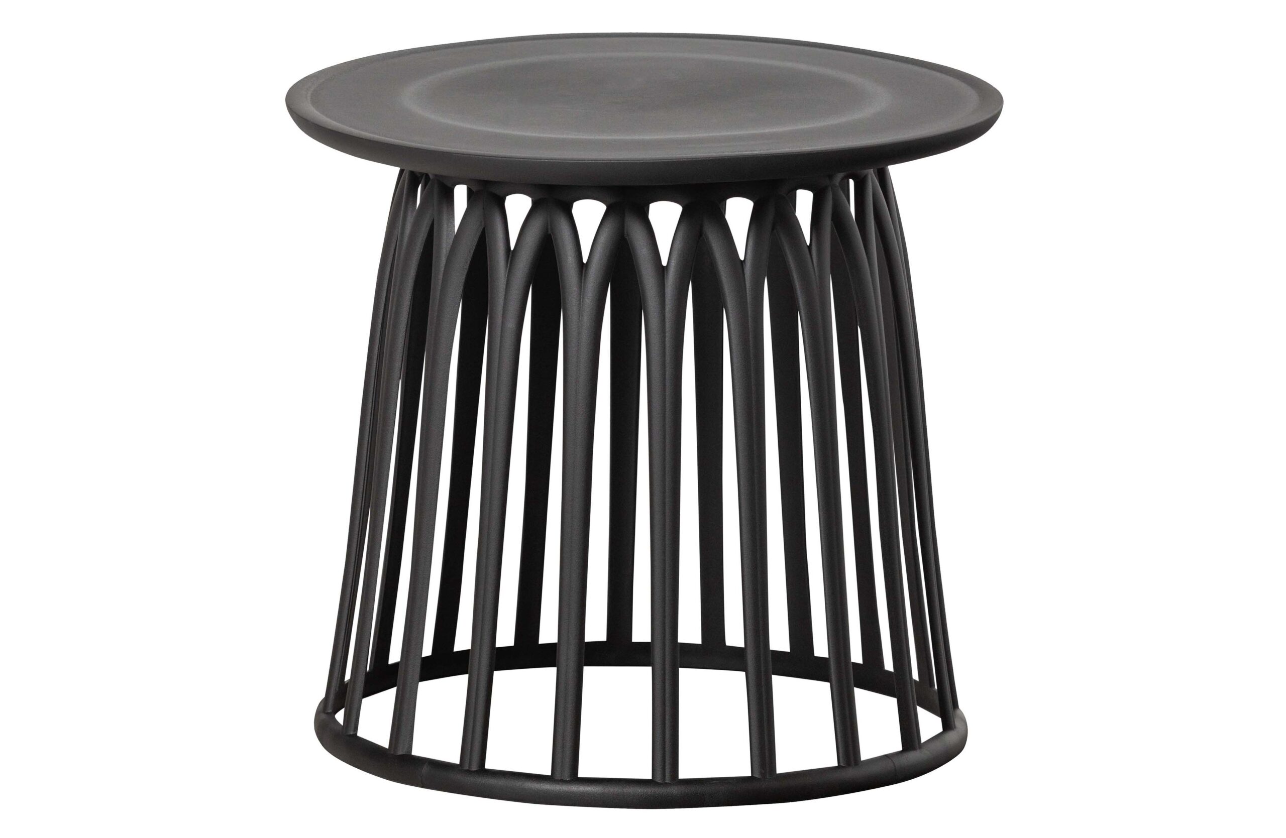 Woood Boy Sidebord Til Inde Og Ude Rund Sort Plast ø50