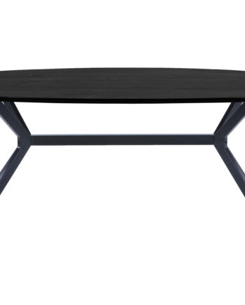 Woood Exclusive Bruno Spisebord  Oval Sort Mdf Og Stål  220x100