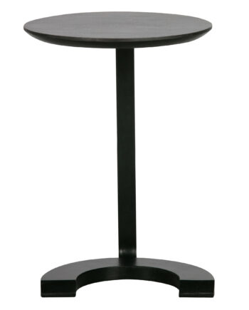 Woood Exclusive Floor Sidebord  Rund Sort Mangotræ Og Metal  ø39