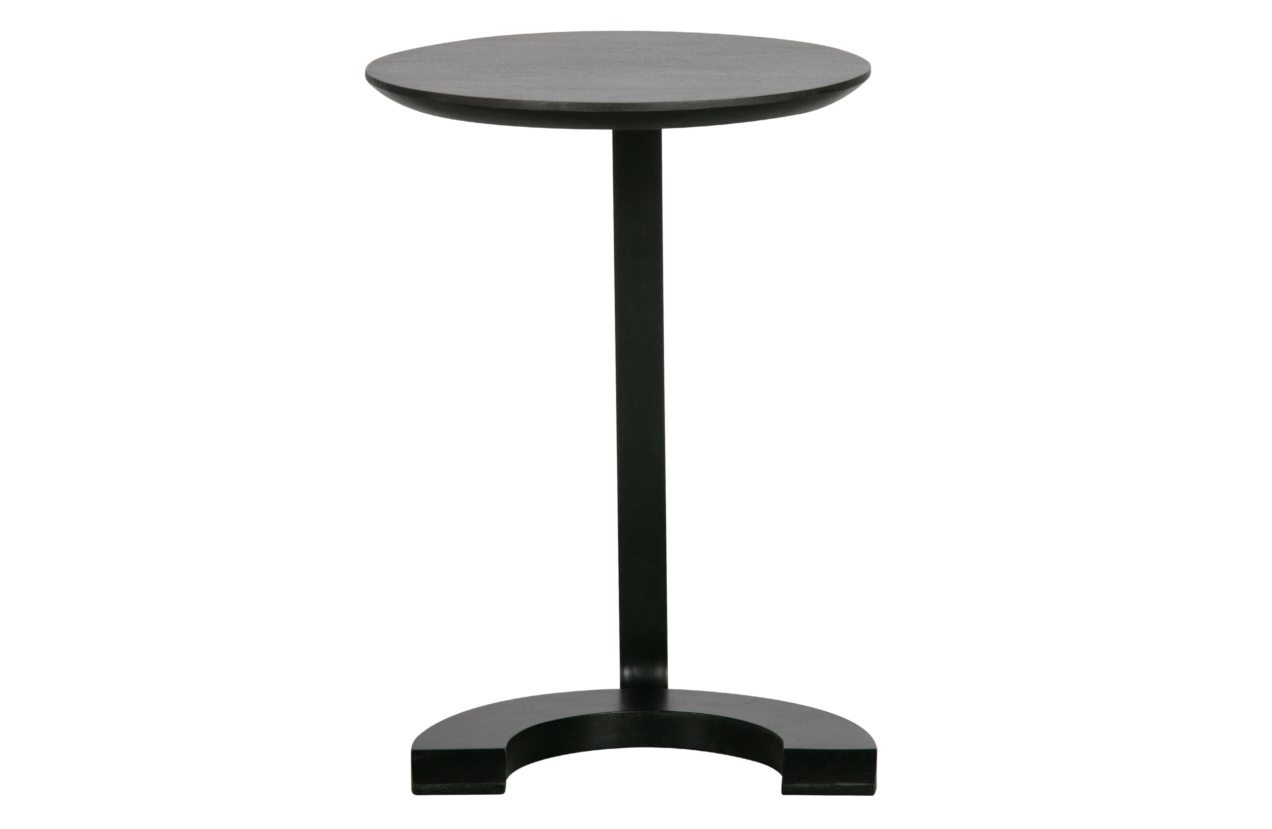 Woood Exclusive Floor Sidebord Rund Sort Mangotræ Og Metal ø39