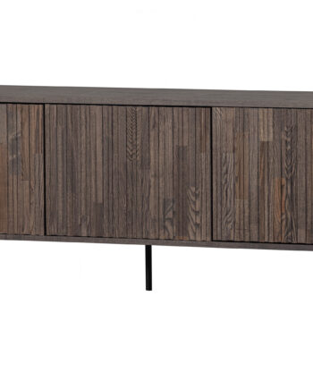 Woood Exclusive New Gravure Tv-bord       Push To Open Låger Espresso Askefinér Sort Metal   :150