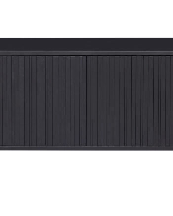 Woood Exclusive New Gravure Tv-bord       Push To Open Låger Sort Fyrretræ Og Sort Metal   :100
