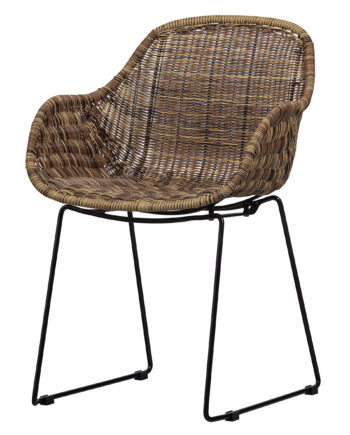 Woood Exclusive Willow Havesol     Armlæn Natur Polyrattan Og Metal