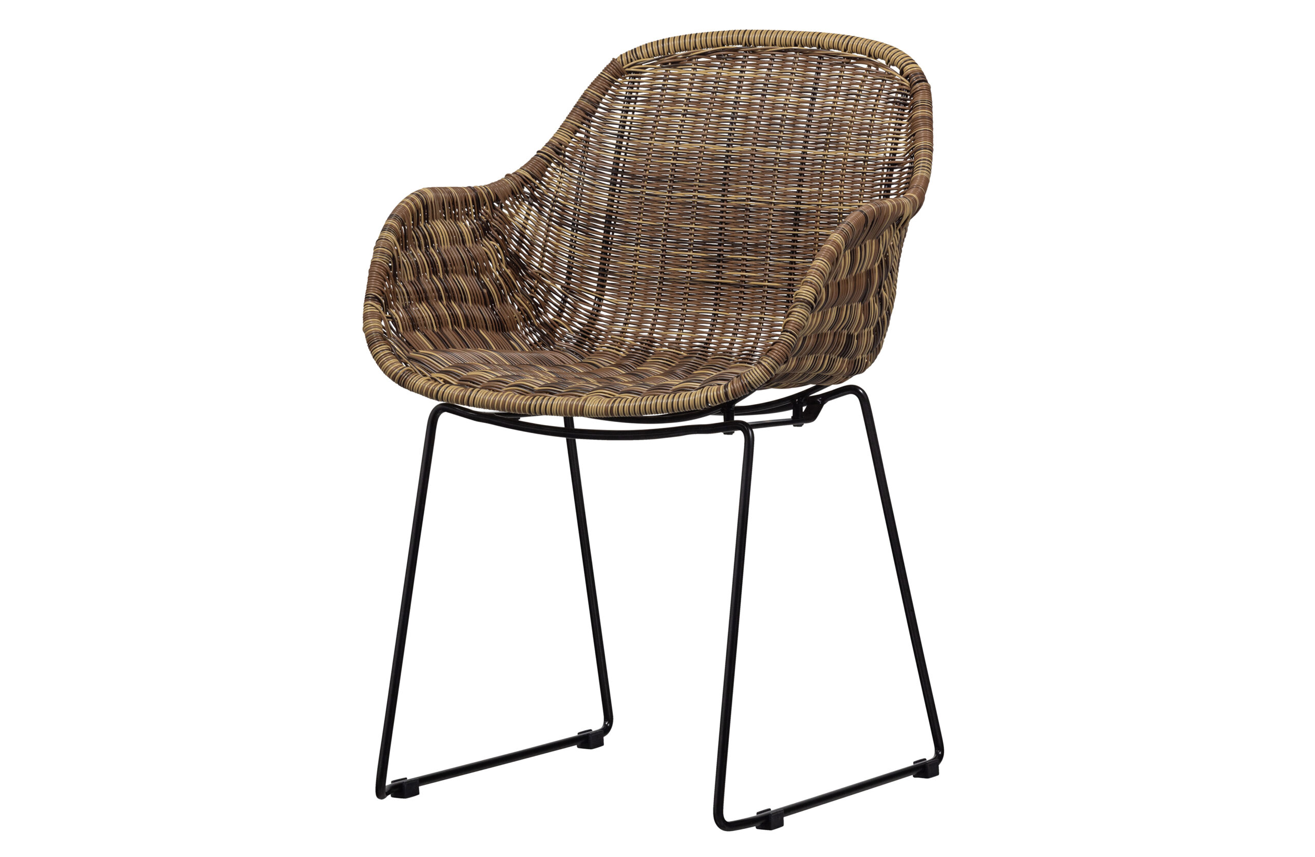Woood Exclusive Willow Havesol Armlæn Natur Polyrattan Og Metal