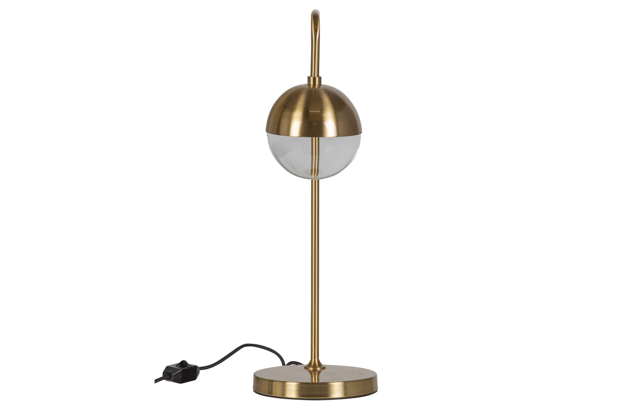 Woood Globular Bordlampe Glas Og Antik Messing Metal