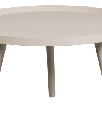 Woood Mesa Sidebord    Rund Beige Mdf Og Fyrretræ  ø60