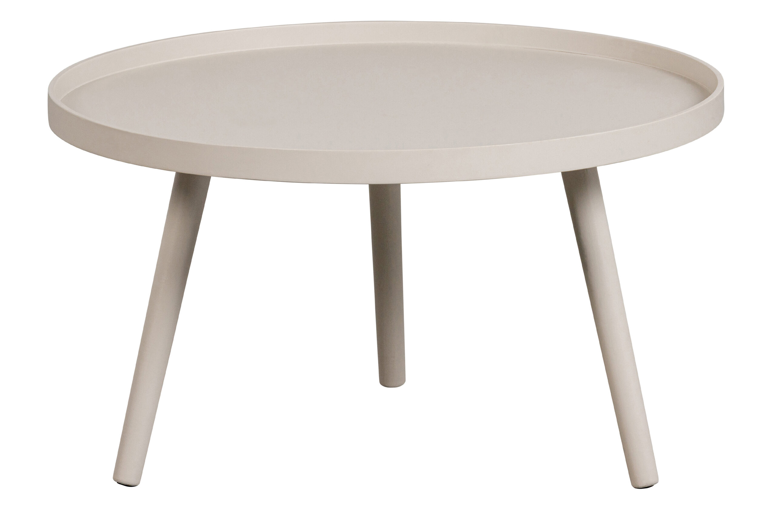 Woood Mesa Sidebord Rund Beige Mdf Og Fyrretræ ø60
