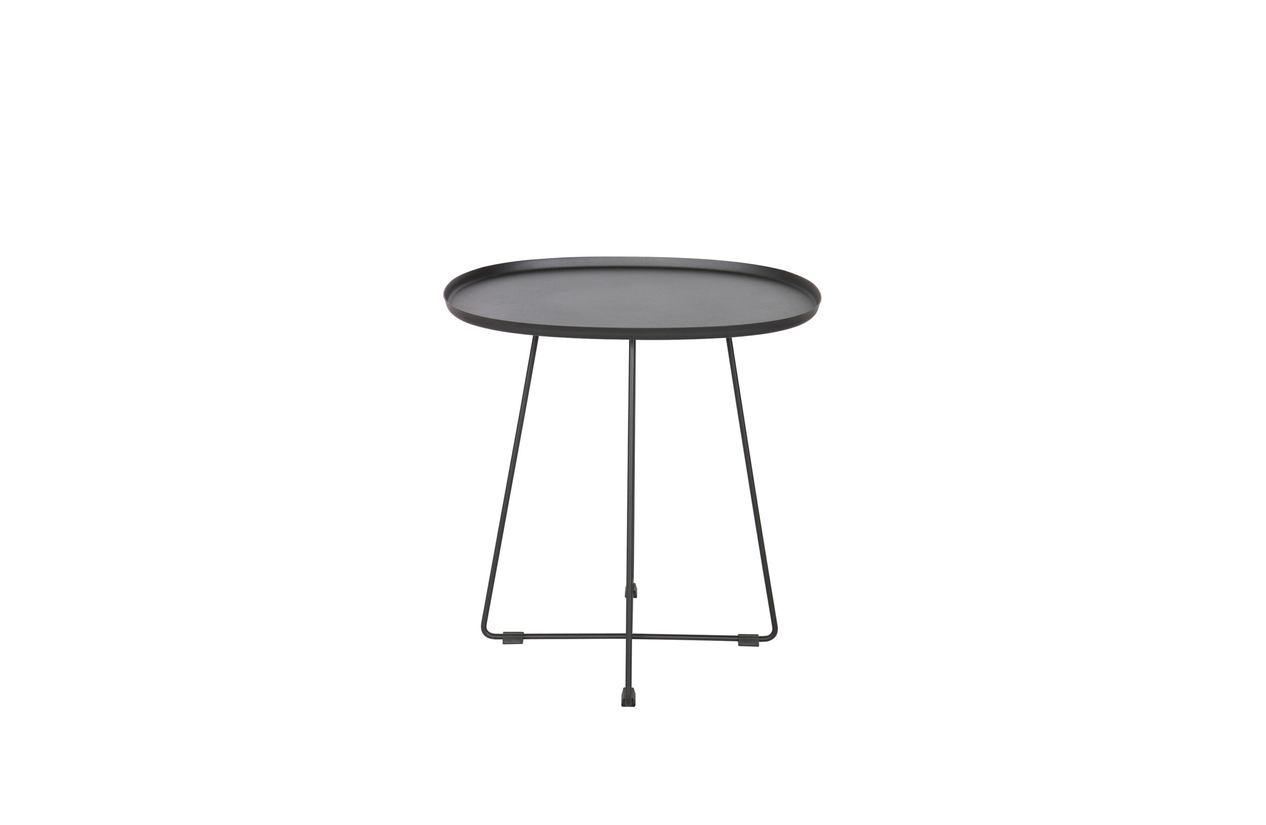 Woood Otis Sidebord Til Brug Inde Og Ude Oval Sort Metal 43x51