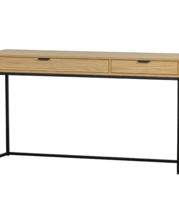 Woood Silas Skrivebord       Skuffer Natur Eg Melamin Og Metal  140x44
