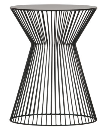 Woood Suus Sidebord  Rund Sort Metal  ø35