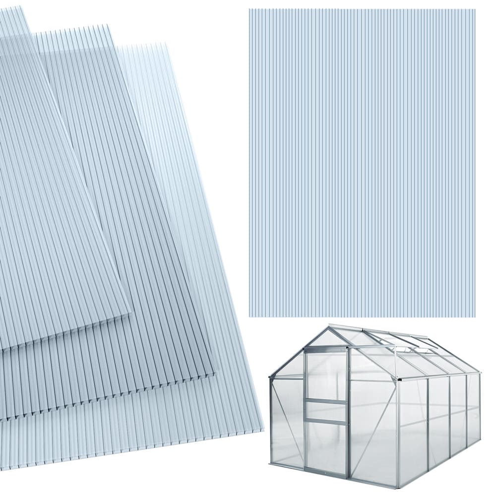 14x Polycarbonat Hulkammerplader 4mm  10 25 Mâ  Dobbeltvægsplade 1210x605 Mm  Drivhuspanel