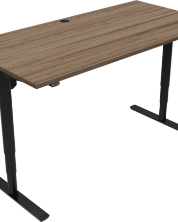 Zennord Comfortzone Firkantet Hæve- Sænkebord Skrivebord   Valnød Sort H65-125   80   160 Cm