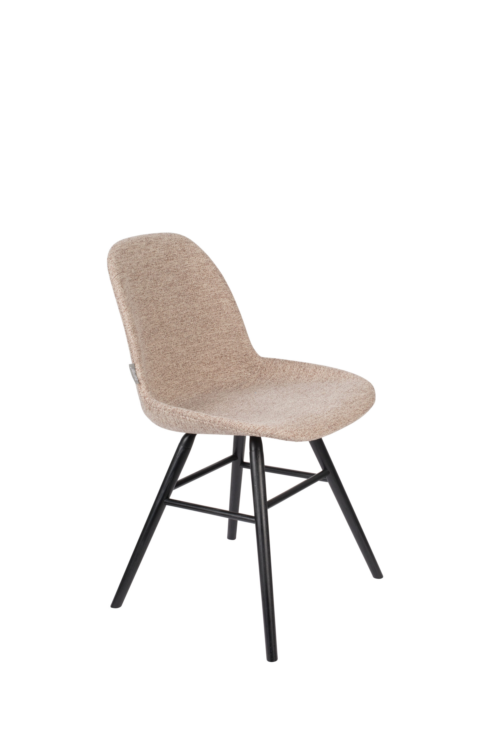 Zuiver Albert Kuip Soft Spisebordsstol Beige Polyester Og Sort Asketræ
