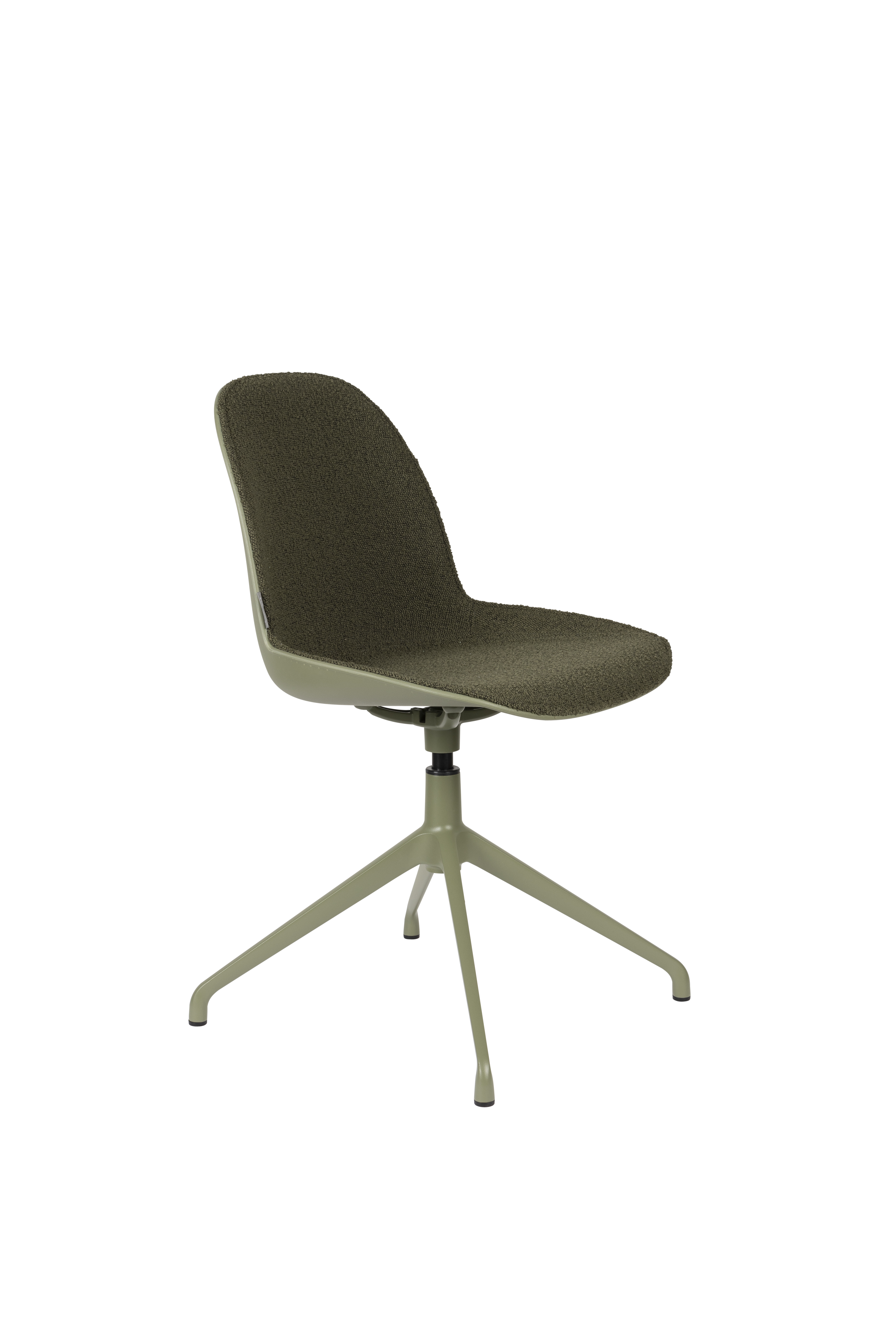 Zuiver Albert Kuip Spisebordsstol     Drejefunktion Grøn Polyester Og Grøn Aluminium