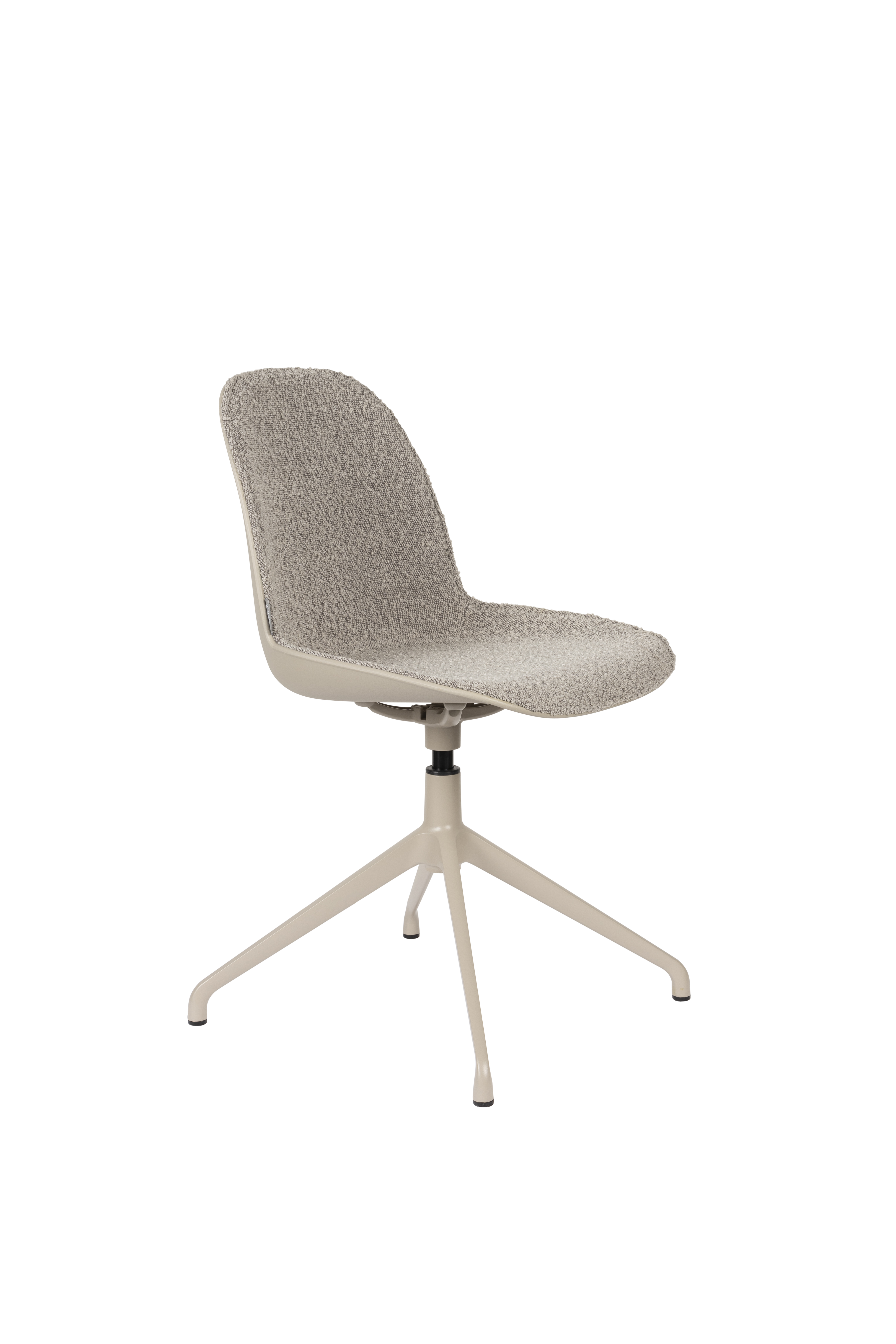 Zuiver Albert Kuip Spisebordsstol     Drejefunktion Taupe Polyester Og Taupe Aluminium